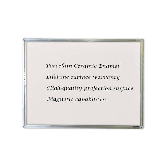 PORCELAIN WHITEBOARD | Aluminium Frame | Imported